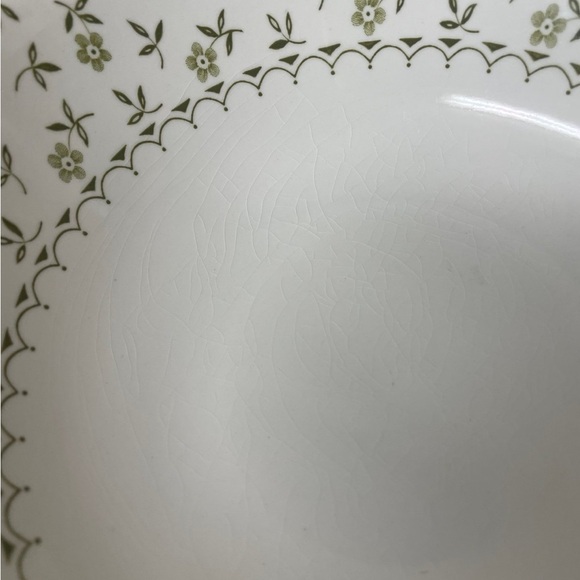 Vintage Ironstone Green Floral Bowl - Picture 3 of 4